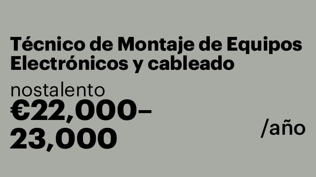 Técnico de Montaje de Equipos Electrónicos y cableado