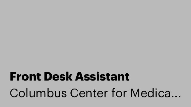 Front Desk Assistant
