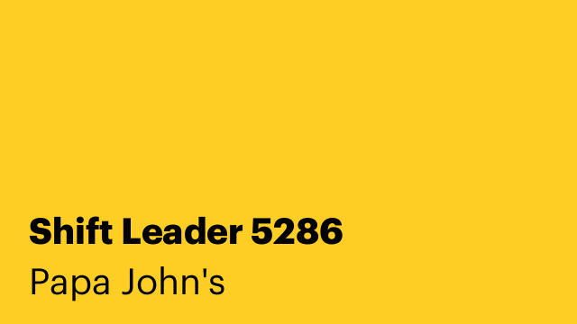 Shift Leader 5286