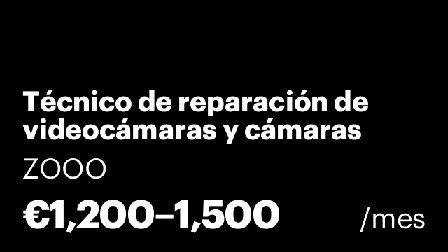 Técnico de reparación de videocámaras y cámaras fotográficas