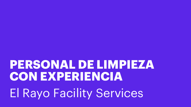 PERSONAL DE LIMPIEZA CON EXPERIENCIA