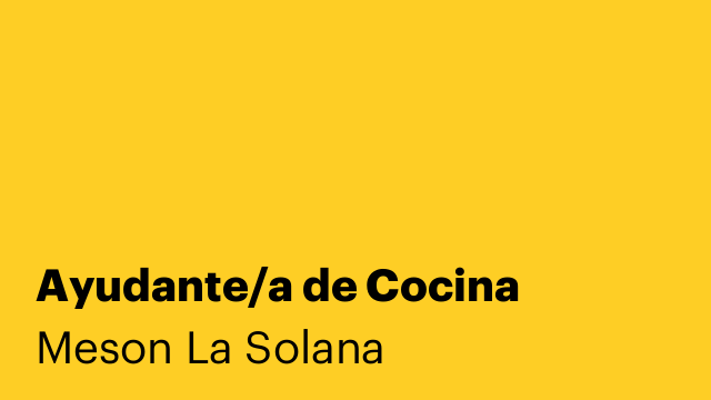 Ayudante/a de Cocina