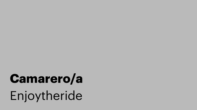 Camarero/a