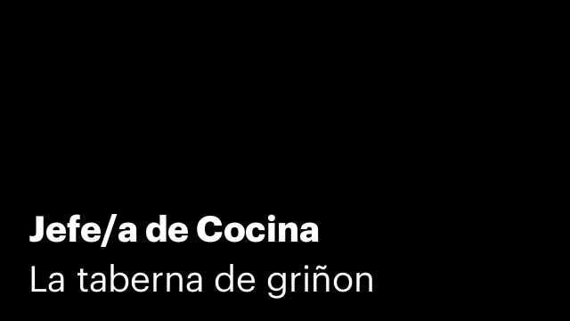 Jefe/a de Cocina