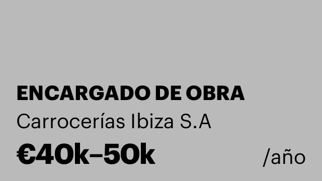 ENCARGADO DE OBRA