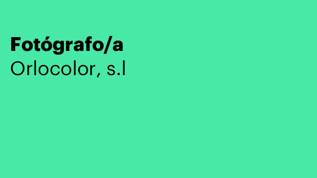 Fotógrafo/a