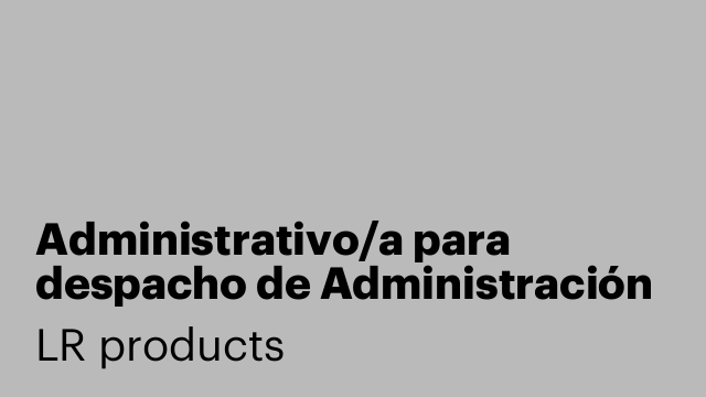 Administrativo/a para despacho de Administración de Fincas