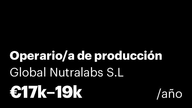 Operario/a de producción