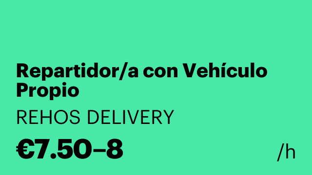 Repartidor/a con Vehículo Propio