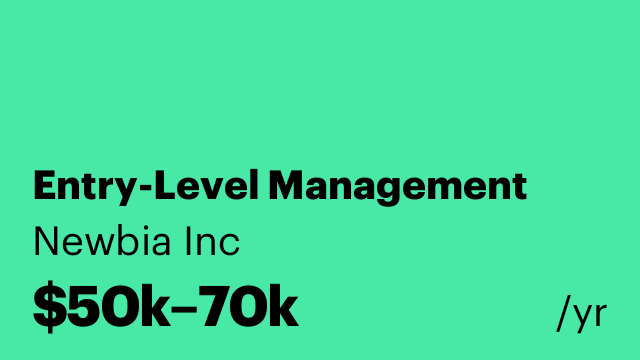 Entry-Level Management