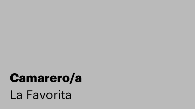 Camarero/a