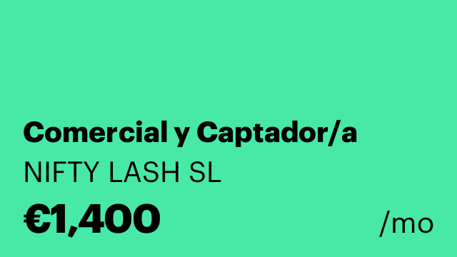 Comercial y Captador/a