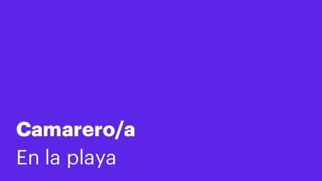 Camarero/a
