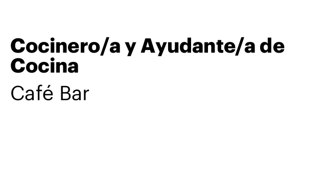 Cocinero/a y Ayudante/a de Cocina