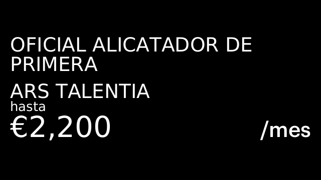 OFICIAL ALICATADOR DE PRIMERA