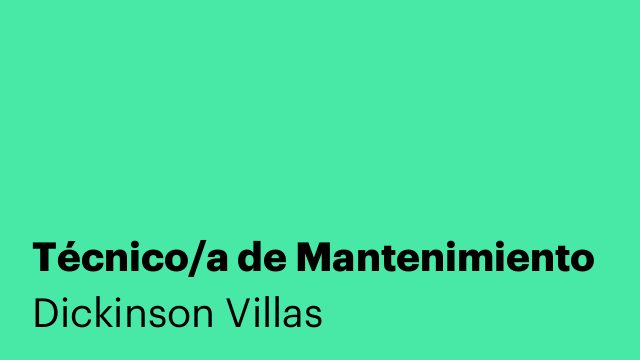 Técnico/a de Mantenimiento