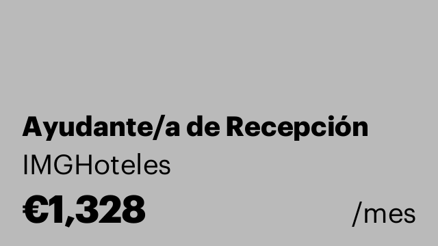 Ayudante/a de Recepción
