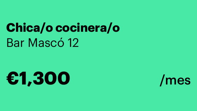 Chica/o cocinera/o