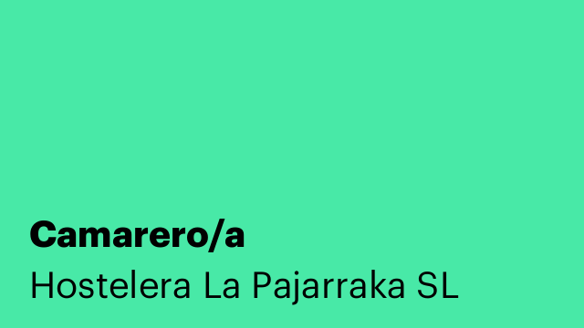 Camarero/a