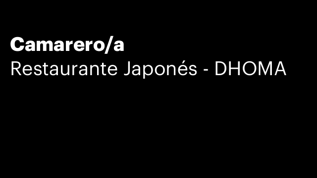 Camarero/a