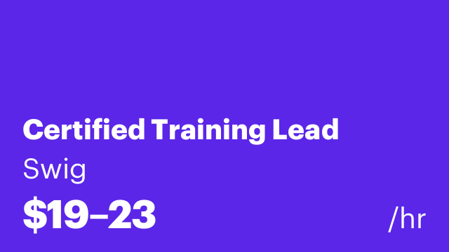 Certified Training Lead