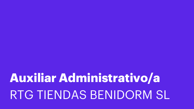 Auxiliar Administrativo/a