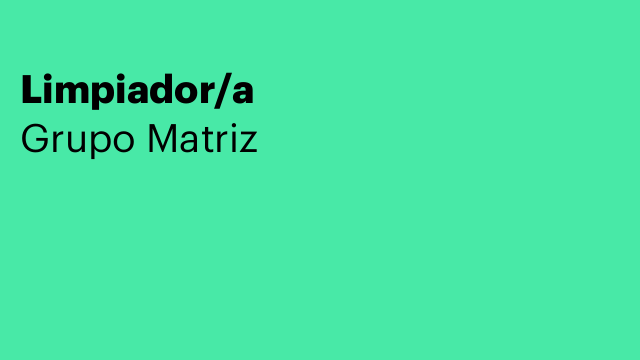 Limpiador/a