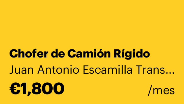 Chofer de Camión Rígido