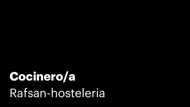 Cocinero/a