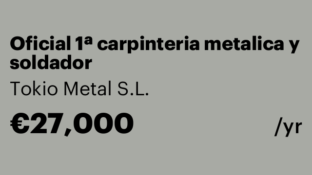 Oficial 1ª carpinteria metalica y soldador