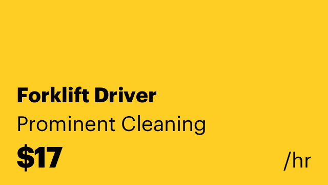 Forklift Driver