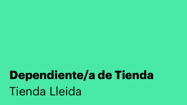 Dependiente/a de Tienda