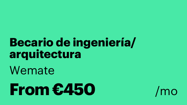 Becario de ingeniería/ arquitectura