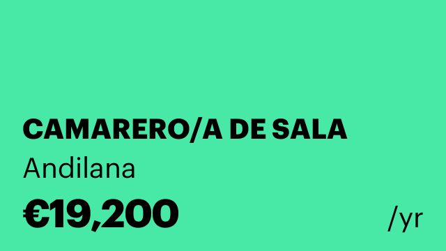 CAMARERO/A DE SALA