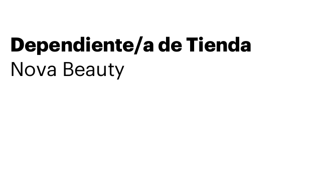 Dependiente/a de Tienda
