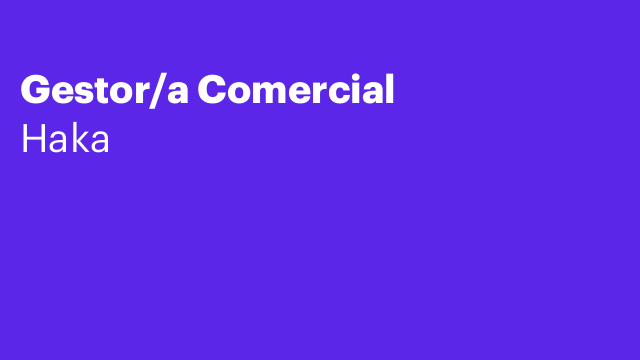 Gestor/a Comercial