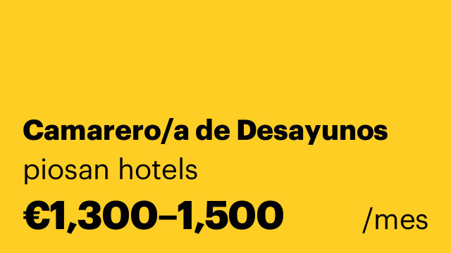 Camarero/a de Desayunos
