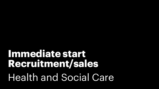 Immediate start Recruitment/sales consultant WORKING FROM HOME