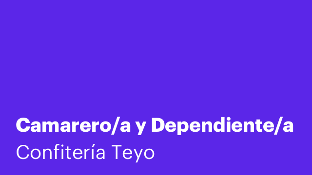 Camarero/a y Dependiente/a