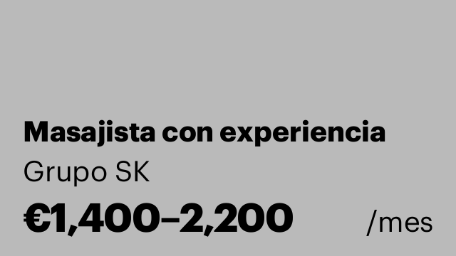 Masajista con experiencia