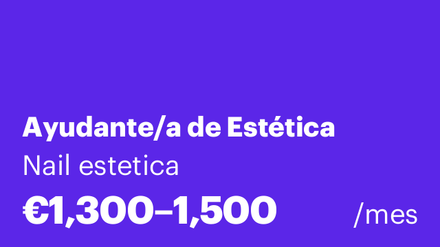Ayudante/a de Estética