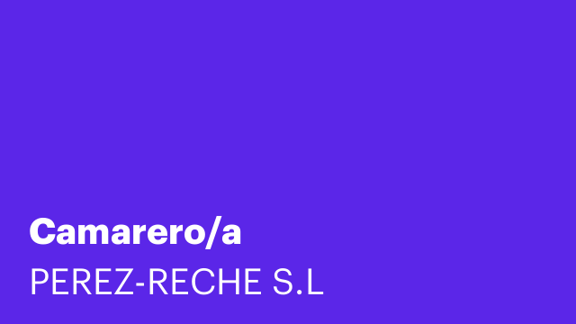 Camarero/a