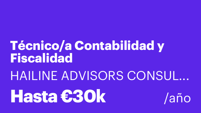 Técnico/a Contabilidad y Fiscalidad