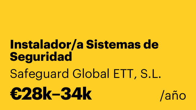 Instalador/a Sistemas de Seguridad