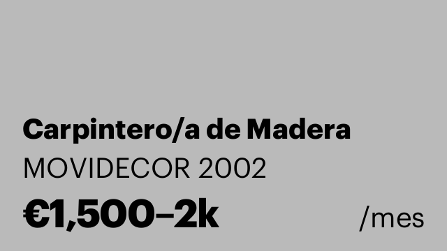 Carpintero/a de Madera