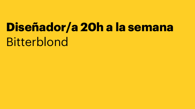 Diseñador/a 20h a la semana