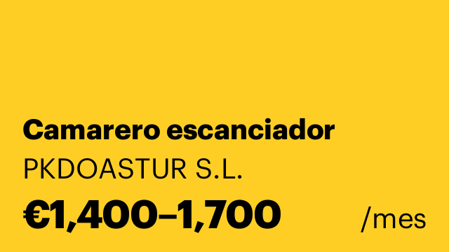 Camarero escanciador