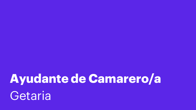 Ayudante de Camarero/a
