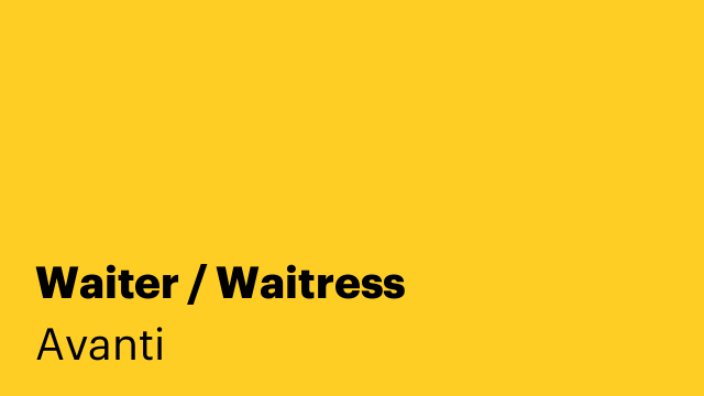 Waiter / Waitress