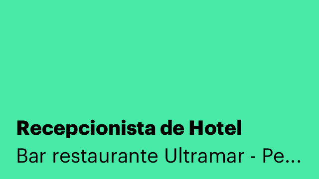 Recepcionista de Hotel